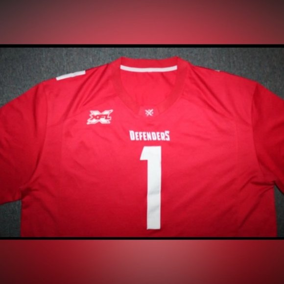 XFL Extreme Football DC Defenders DeAndre Thompkins #1 Sewn Jersey 3XL Red - Picture 2 of 5
